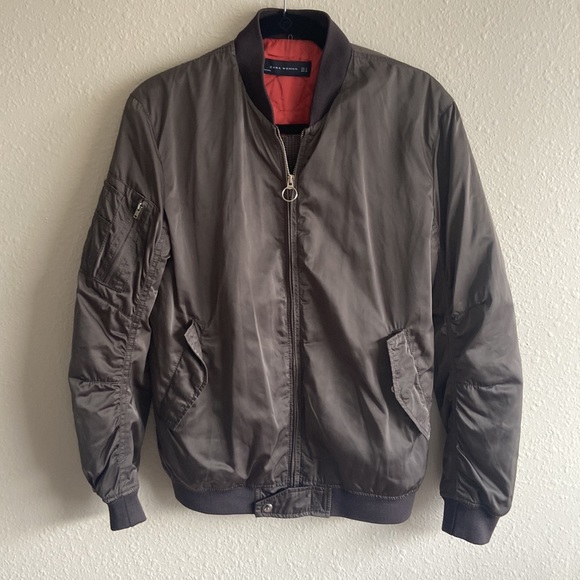 Zara bomber jacket faux fur collar S - Picture 3 of 5